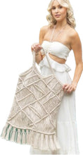 Load image into Gallery viewer, Adria Large Cotton Macrame Bag
