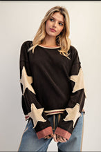 Load image into Gallery viewer, Snow Washed Star Patch Long Sleeve Top ✨
