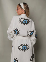Load image into Gallery viewer, Evil Eye Long Kaftan Kimono
