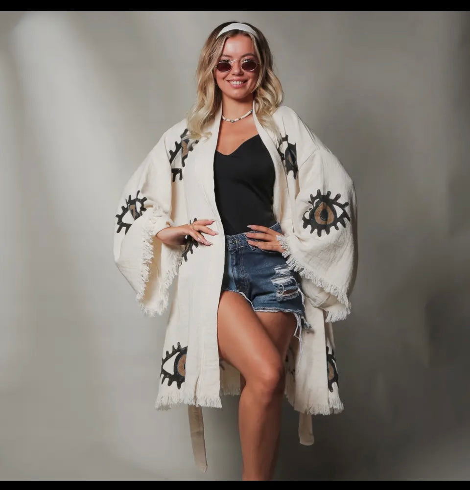 Evil Eye Kaftan Kimono