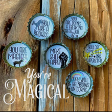 Load image into Gallery viewer, Handmade Eco Friendly bottle cap magnets
