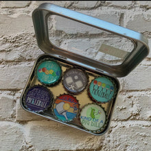 Load image into Gallery viewer, Handmade Eco Friendly bottle cap magnets
