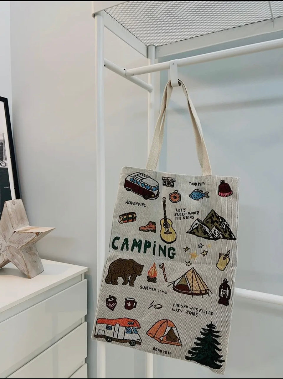 Vintage Camping Tote