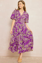Load image into Gallery viewer, Violet Floral Maxi Dress
