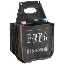 Load image into Gallery viewer, GREY CANVAS B.E.E.R. BEER CARRIER
