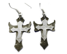 Load image into Gallery viewer, Gothic Cross Pewter earrings
