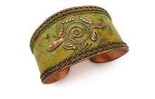 Load image into Gallery viewer, Copper Patina Cuff bracelet
