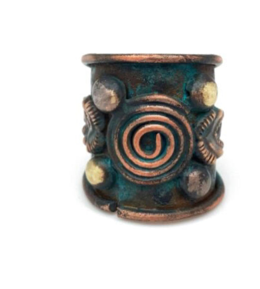 Colorful Patina Brass and Copper Rings